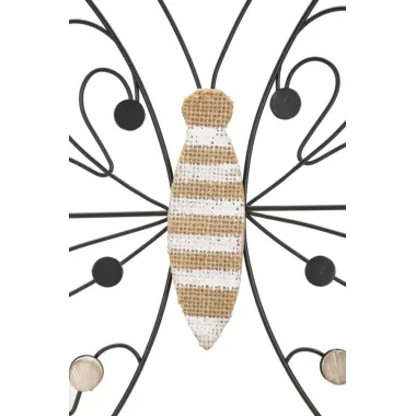 Panel z Żelaza i Drewna BUTTERFLY 39,5 1,5 33,5 cm MIN 2